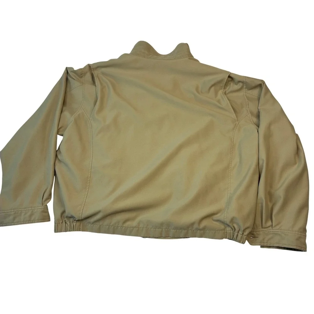 Polo Ralph Lauren Harrington Jacket Men XXL‎ Tan Beige Full Zip Windbreaker Pony